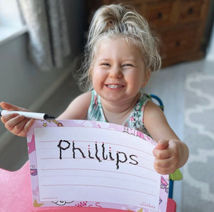 Learn to Write: Full Name, Alphabet & Numbers Mats for Ages 3–5
