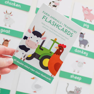 Farm Animal & Transport Flashcards - 10 left
