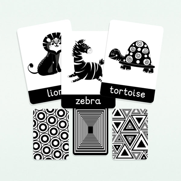 baby flahscards stimulation development high contrast black and white flashcards