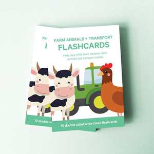 Farm Animal & Transport Flashcards - 10 left
