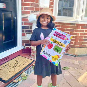 first day school print board back to school starting school - My Little Learner