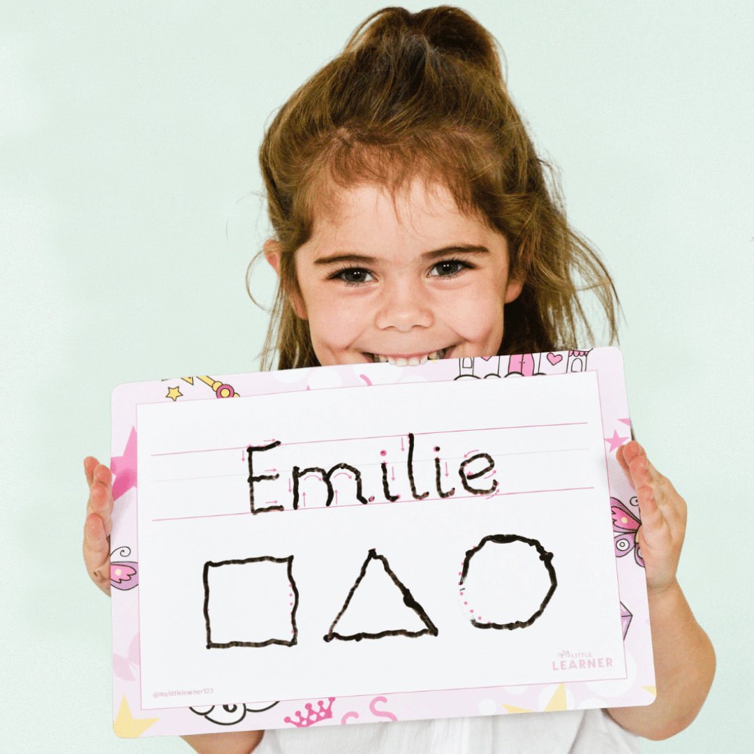 PERSONALISED LEARNING MAT NAME + SHAPES My Little Learner