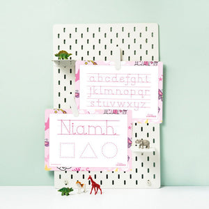 FIRST NAME MAT WITH SHAPES | ALPHABET, NUMBERS, WIGGLY LINES