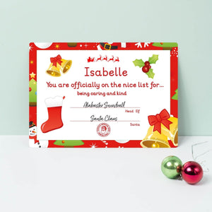 Santa Letter | Nice Certificate | Advent Calendar