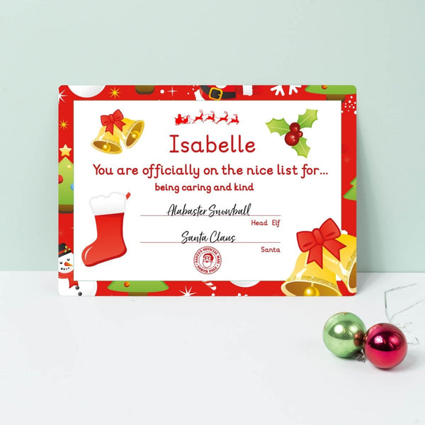 Santa Letter | Nice Certificate | Advent Calendar | Letter Formation