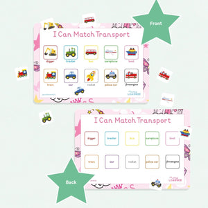 learning transport, toddler cars, preschool, toddler, first words, matching mats, transport matching