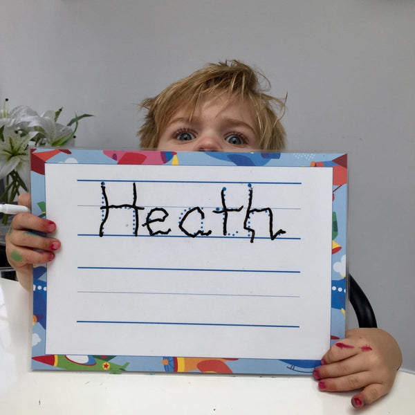 writing mat, wipe clean, practice writing, letter formation, learn To write tips - My Little Learner