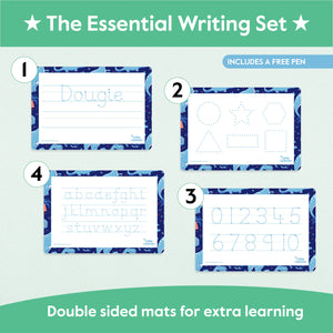 Learn to Write: Full Name, Alphabet & Numbers Mats for Ages 3–5