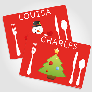 Personalised Christmas Placemats (Specific names) SALE