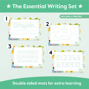 Learn to Write: Full Name, Alphabet & Numbers Mats for Ages 3–5