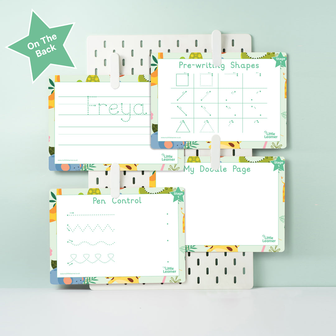 Personalised Name Writing Practice Mat for Kids | Wipeable Pre Writing ...