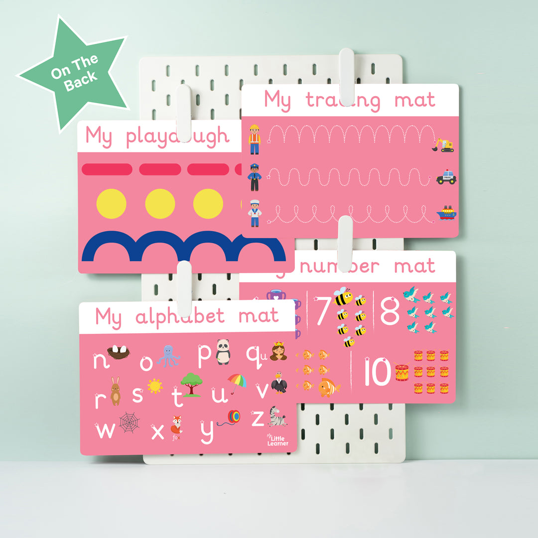 Polylearn Mat Learning Mats For Toddlers + Preschoolers | Wipe Clean | Double Sided ...