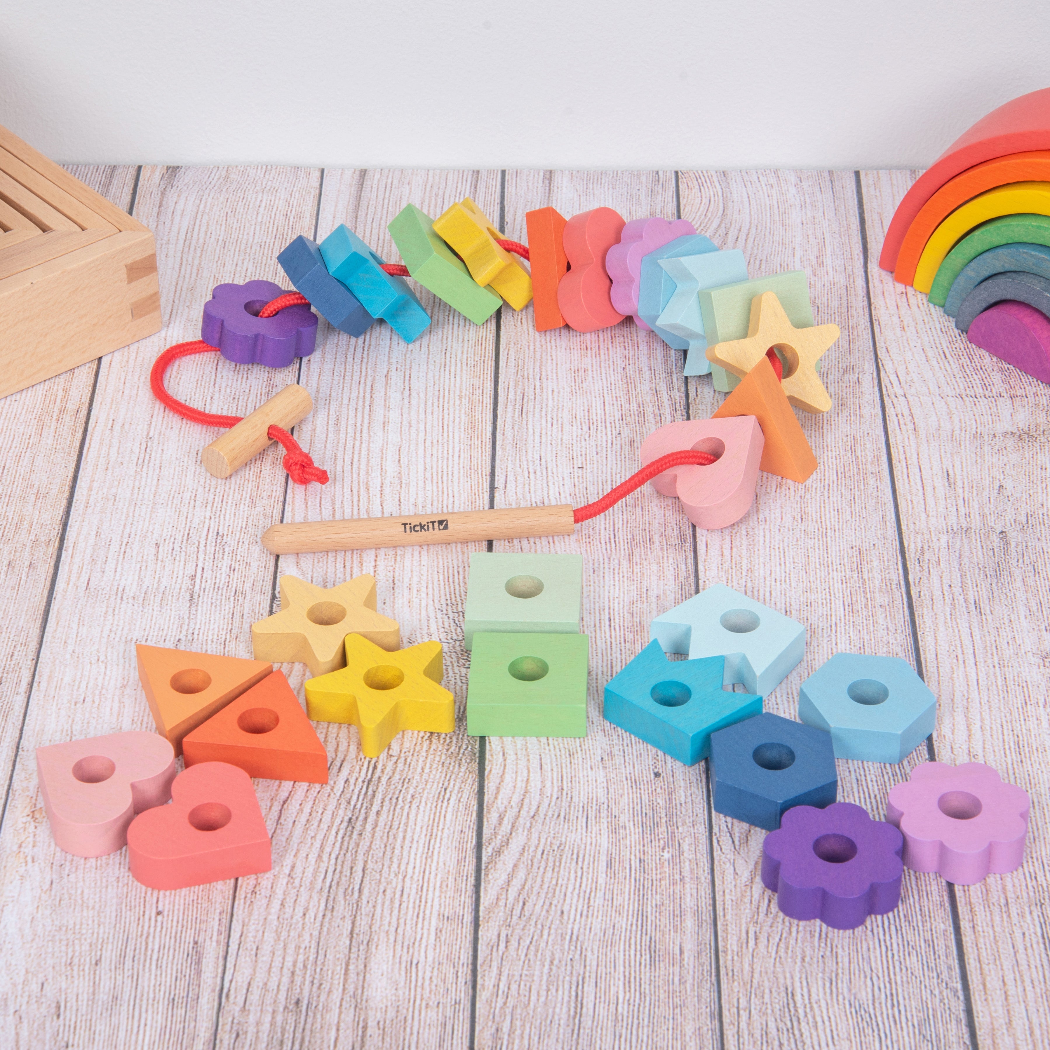 Wooden Lacing Shapes | Improve Fine Motor Skills - 0 left – My Little ...