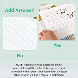 directional arrows letter formation my little learner
