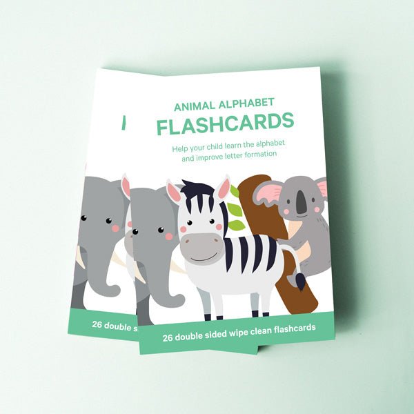 alphabet flashcards animal toddler learn to write