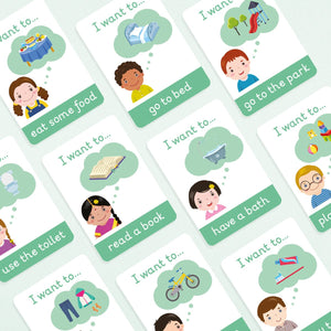 Emotions Flashcards + Daily Activities Toddler Flashcards - My Little Learner