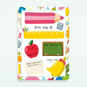first day print back to school starting school reception - My Little Learner