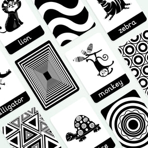 Baby Sensory Flashcards | Black & White Baby Cards