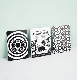 newborn baby sensory black and white baby cards