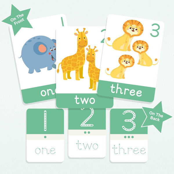 Number Toddler Flashcards - "Count + Write" 1-10