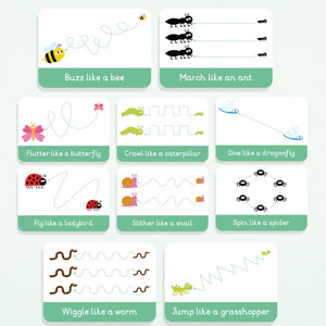 pen control fine motor skills flashcards preschool eyfs