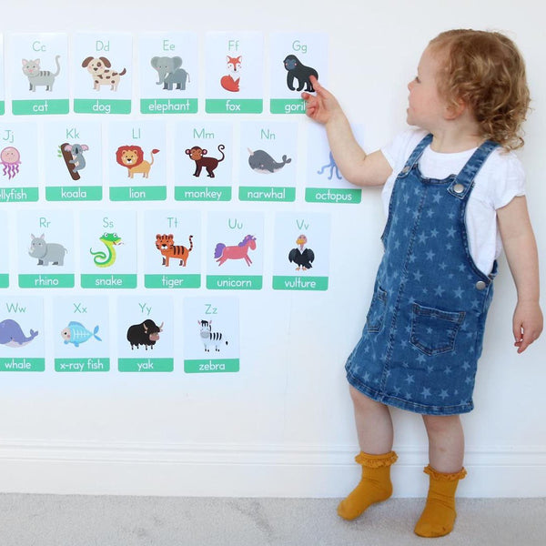 alphabet flashcards letter sounds starting school nursery room ideas toddler flashcards
