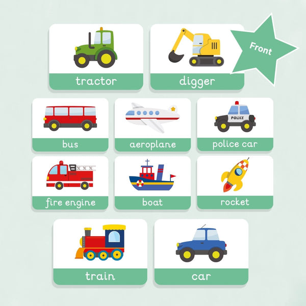 Transport Flashcards For Baby & Toddler - My Little Learner